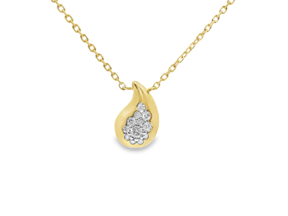 0.16ct diamond pendant in 14k yellow gold – Niara