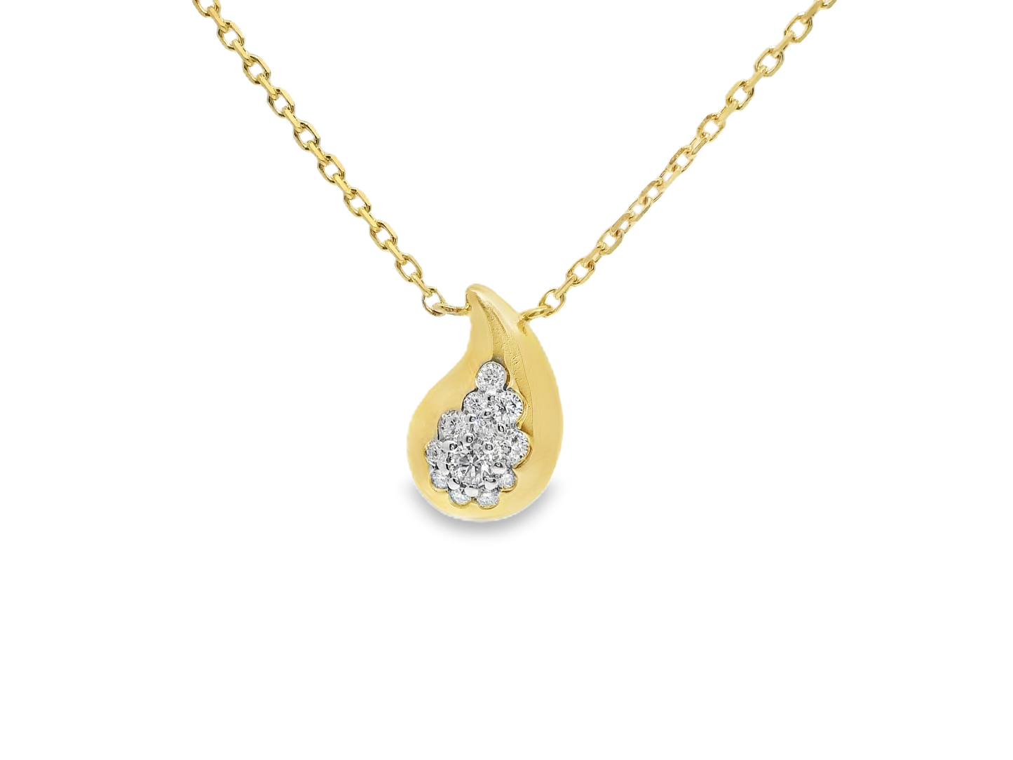 0.16ct diamond pendant in 14k yellow gold – Niara