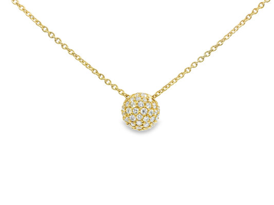 0.29CT Diamond Pendant 14k Yellow Gold
