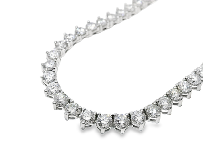30.98CT Lab Diamond Necklace 14k White Gold