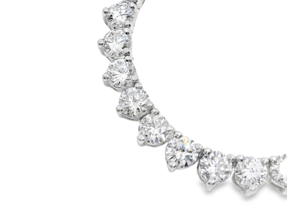 30.98CT Lab Diamond Necklace 14k White Gold
