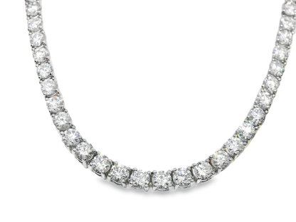 7.25CT Lab Diamond Necklace 14k White Gold