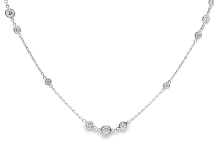 2.36CT Diamond Necklace 14k White Gold