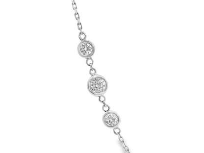 2.36CT Diamond Necklace 14k White Gold
