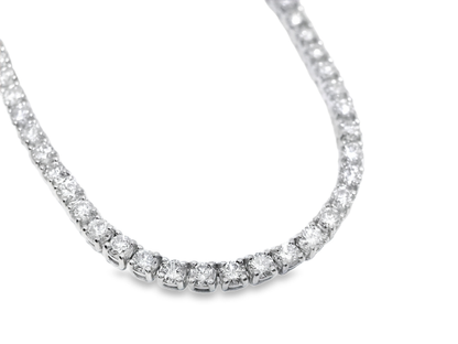 4.65CT Lab Diamond Necklace 14k White Gold