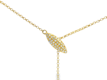 0.09Ct diamond Pendant 14k Yellow Gold