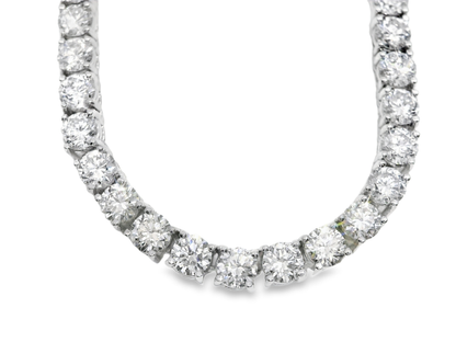 10.37CT Lab Diamond Necklace 14k White Gold