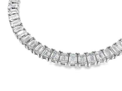 58.52Ct Lab Diamond Necklace 14k White Gold