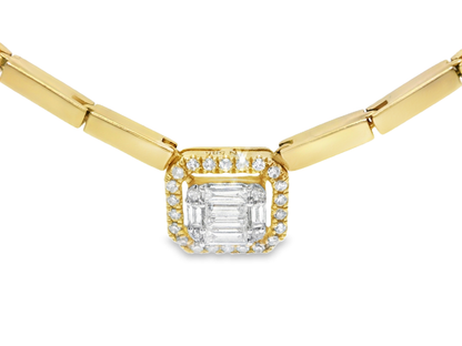 0.28CT Diamond Necklace 14k Yellow Gold