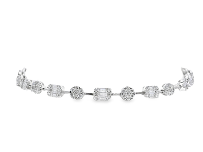 3.41CT Diamond Bracelet 18k White Gold