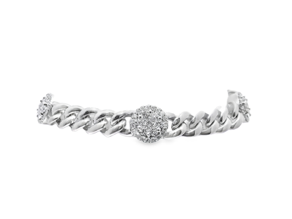 2.41CT Diamond Bracelet 14k White Gold