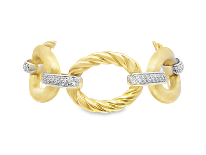 1.59CT Diamond Bracelet 14k Yellow Gold