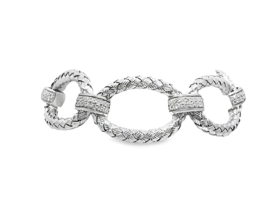 0.94CT Diamond Bracelet 14k White Gold