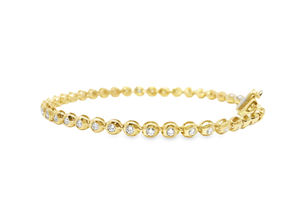 0.84CT Diamond Bracelet 14k Yellow Gold