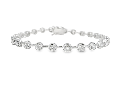 3.30CT Diamond Bracelet 14k White Gold