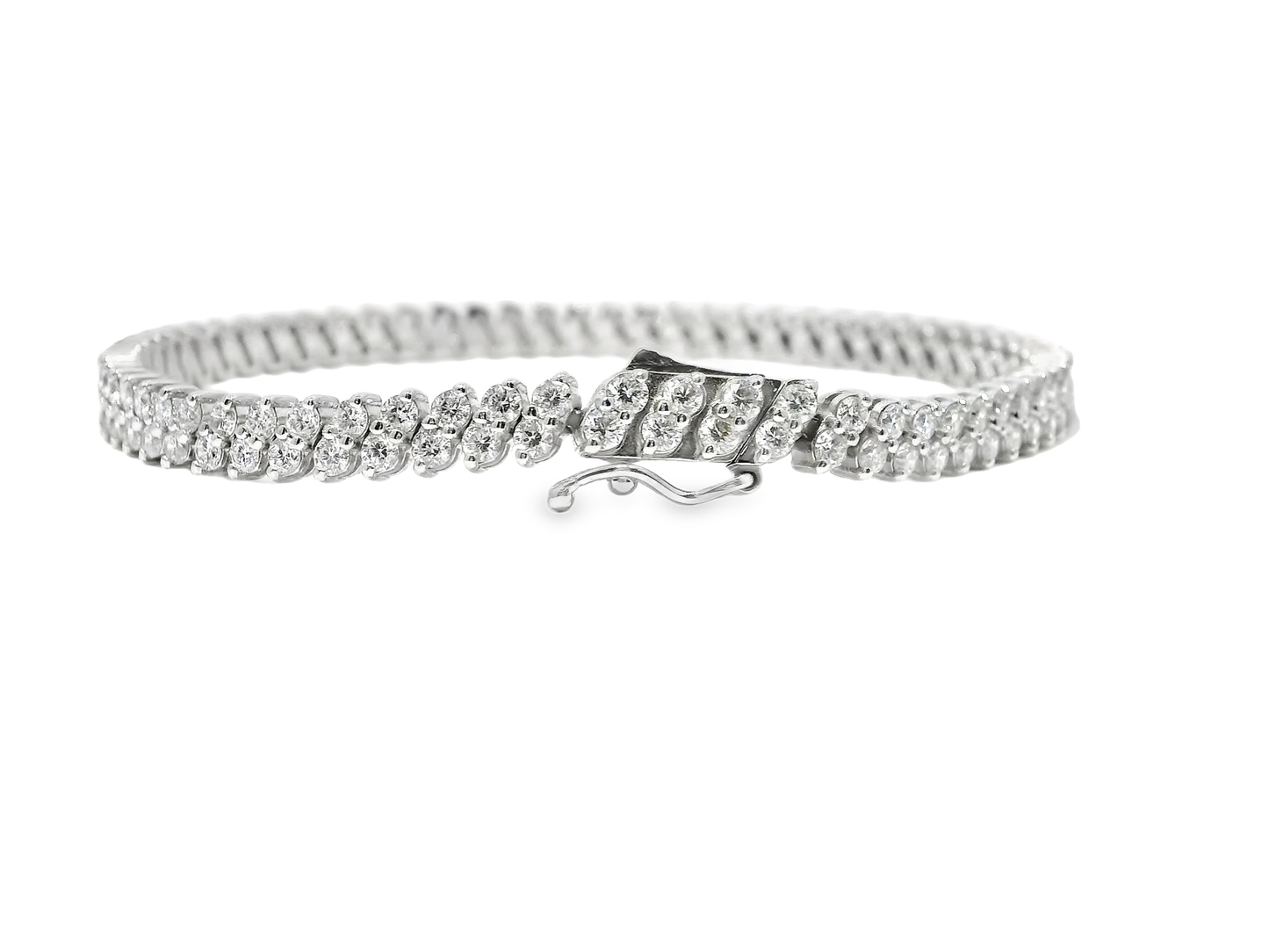 4.17CT  Diamond Bracelet 14k White Gold