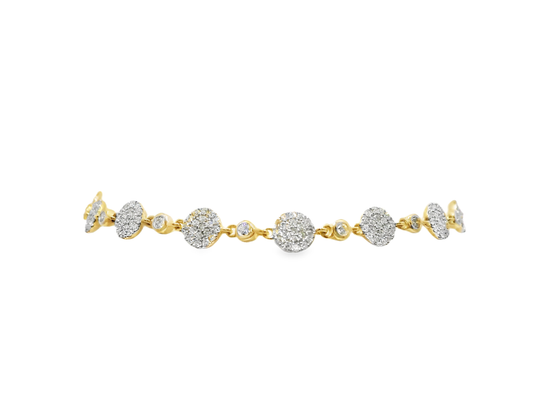 0.90CT Diamond Bracelet 14k Yellow Gold