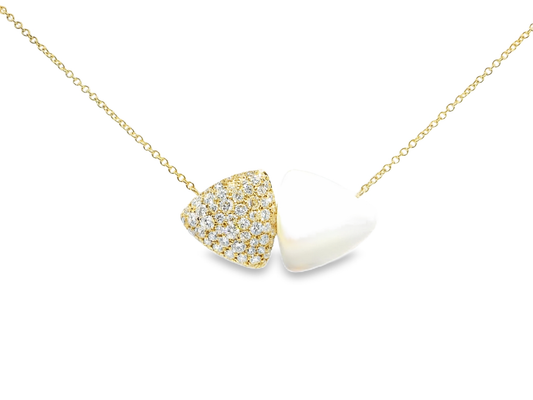0.99CT Diamond Pendant 14k Yellow Gold