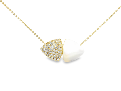 0.99CT Diamond Pendant 14k Yellow Gold