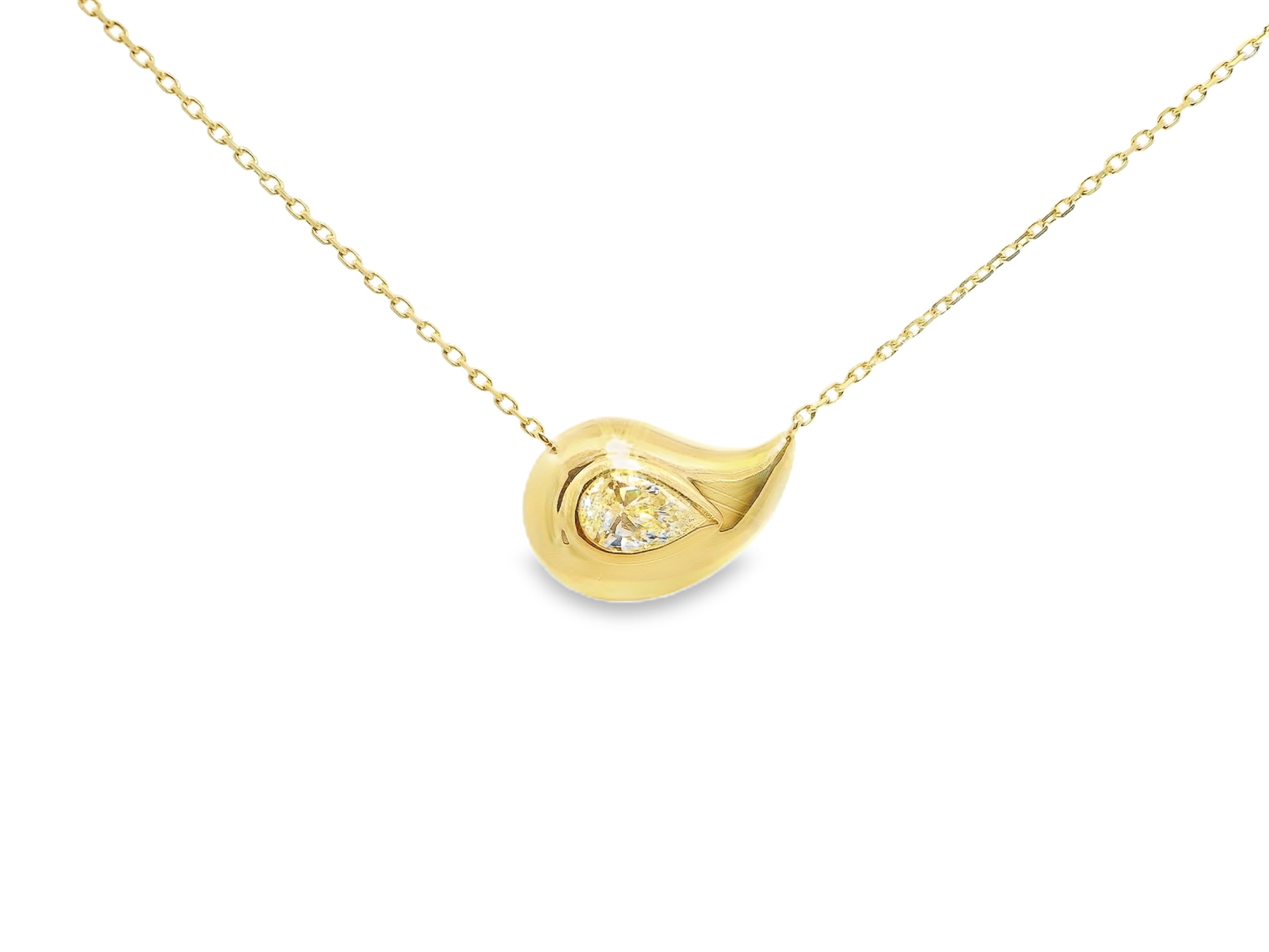 0.73ct lab grown diamond pendant in 14k yellow gold – Niara