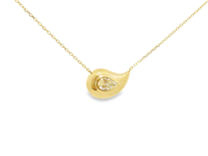 0.73CT Lab Diamond Pendant 14k Yellow Gold