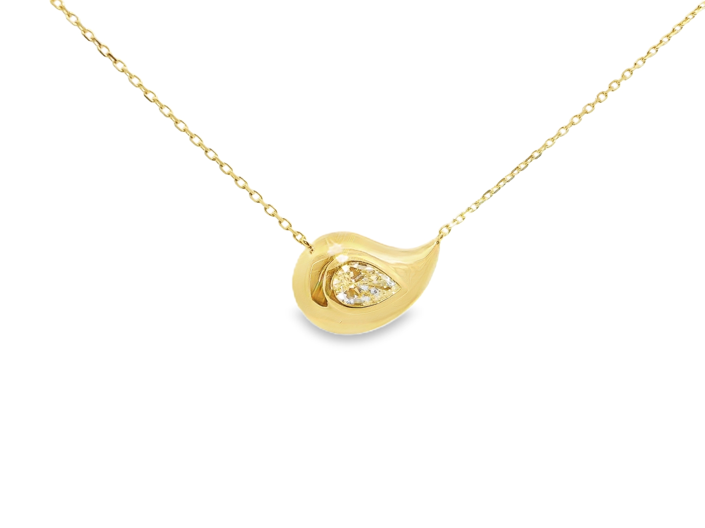 0.73ct lab grown diamond pendant in 14k yellow gold – Niara