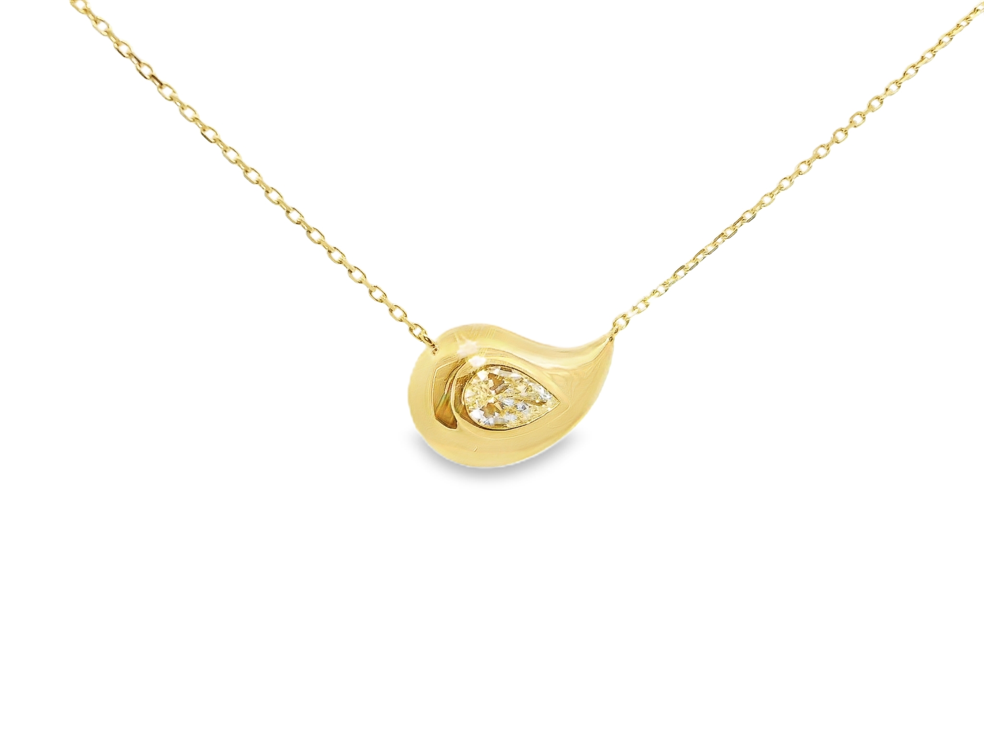 0.73ct lab grown diamond pendant in 14k yellow gold – Niara