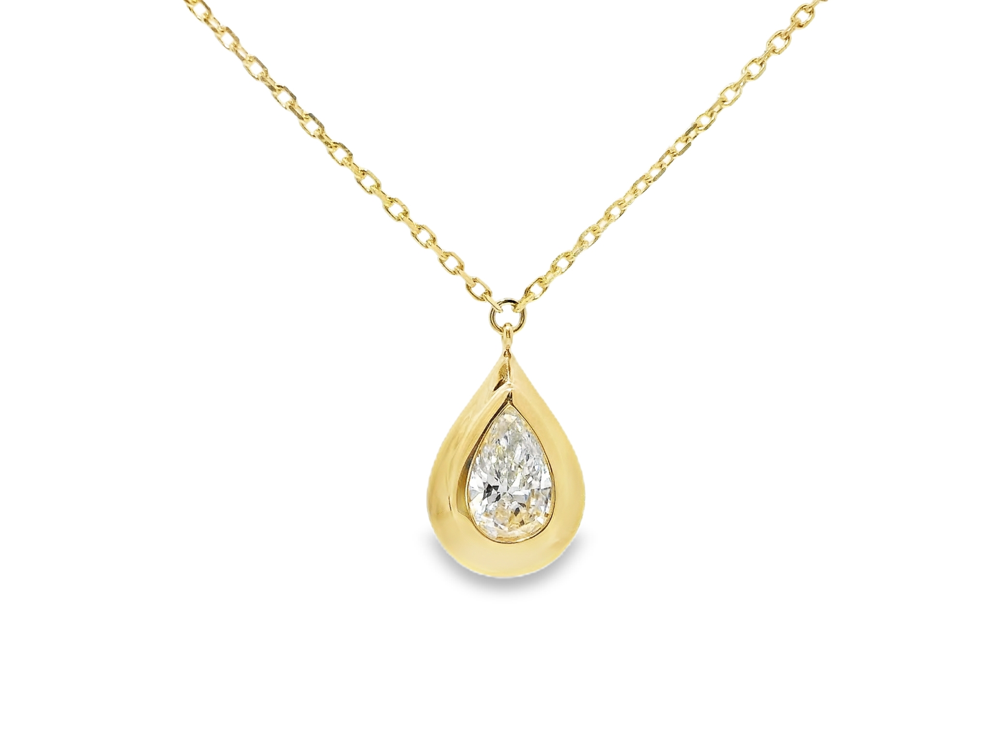 0.70ct lab grown diamond pendant in 14k yellow gold – Niara