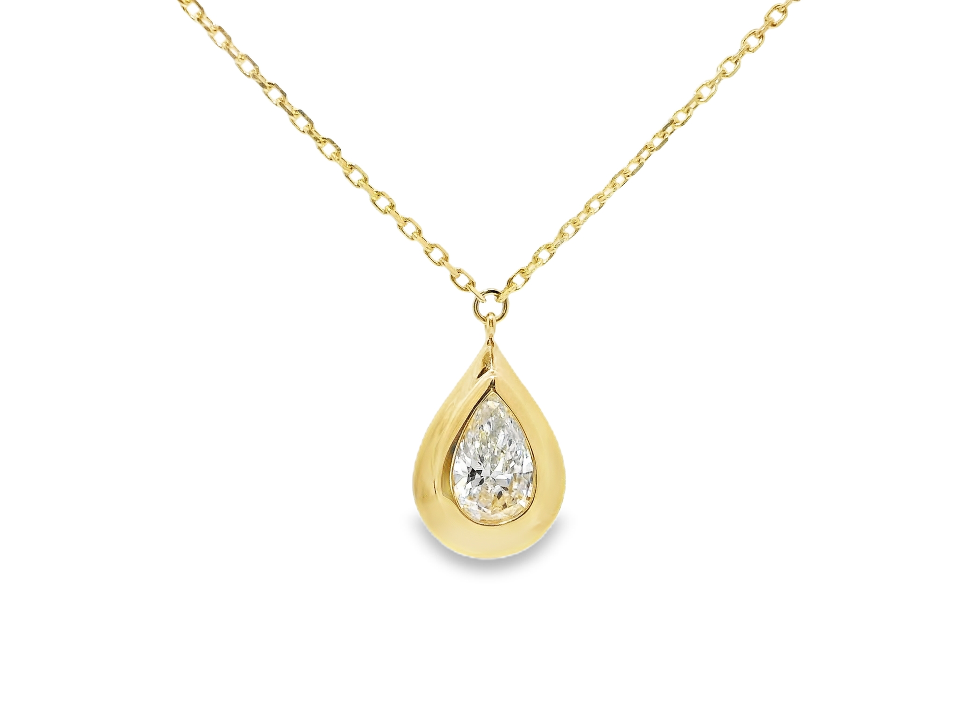 0.70ct lab grown diamond pendant in 14k yellow gold – Niara