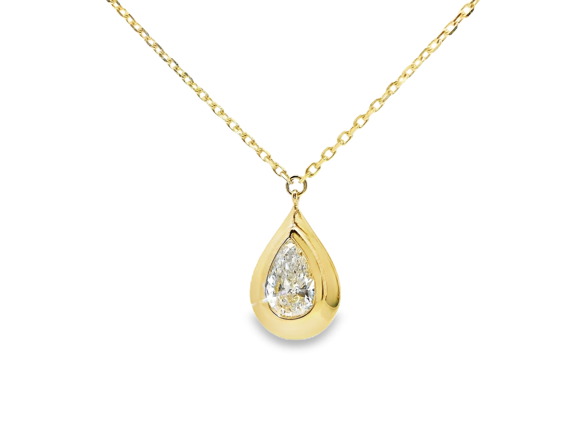 0.70ct lab grown diamond pendant in 14k yellow gold – Niara