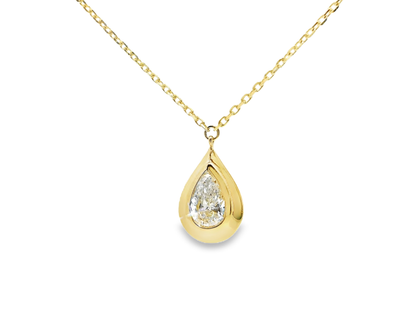 0.70ct lab grown diamond pendant in 14k yellow gold – Niara