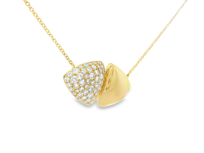 0.99CT Diamond Pendant 14k Yellow Gold