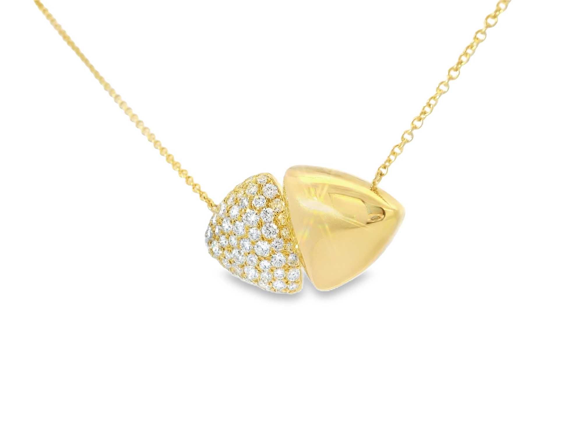 0.99ct diamond pendant in 14k yellow gold – Niara