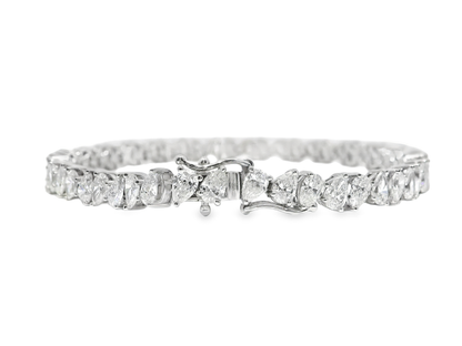 8.12CT Lab Diamond Bracelet 14k White Gold