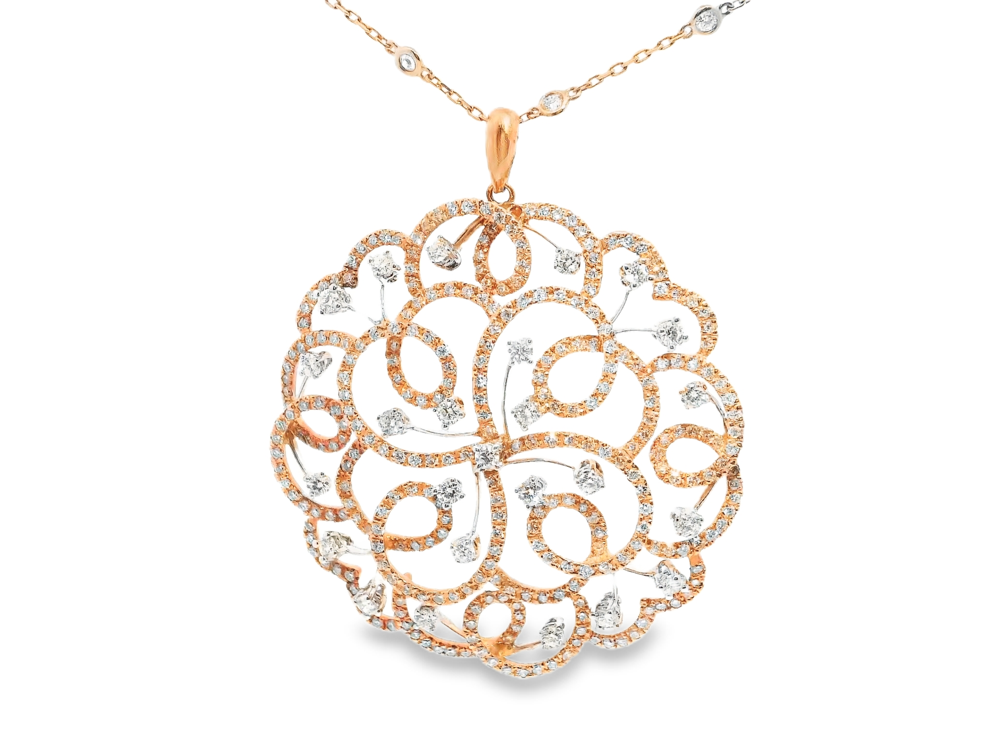 4.35ct diamond pendant in 14k rose gold – Niara