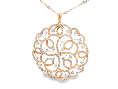 4.35ct diamond pendant in 14k rose gold – Niara