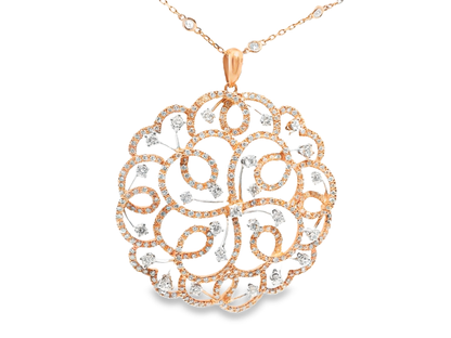 4.35ct diamond pendant in 14k rose gold – Niara