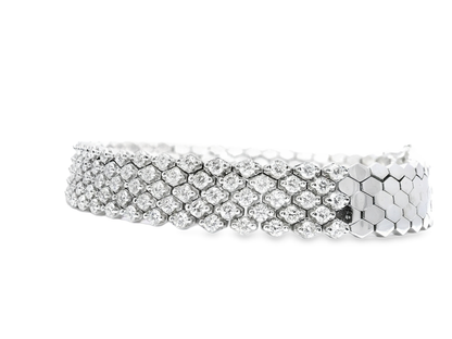 6.15CT Diamond Bracelet 14k White Gold