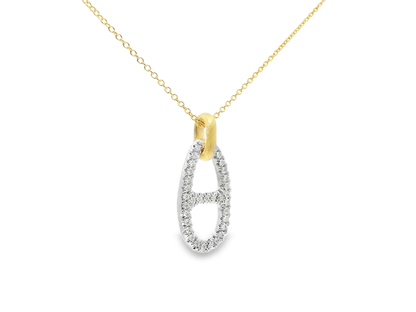 0.23ct diamond pendant in 14k yellow gold – Niara
