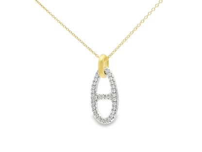 0.23CT Diamond Pendant 14k Yellow Gold