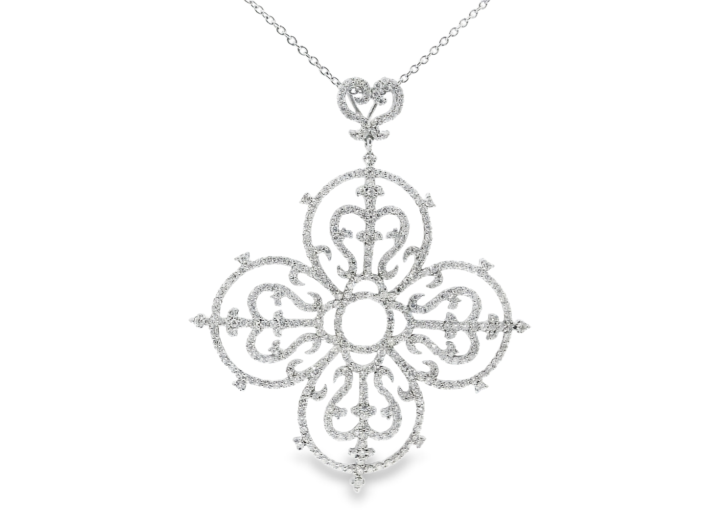 3.00ct diamond cross pendant in 14k white gold – Niara