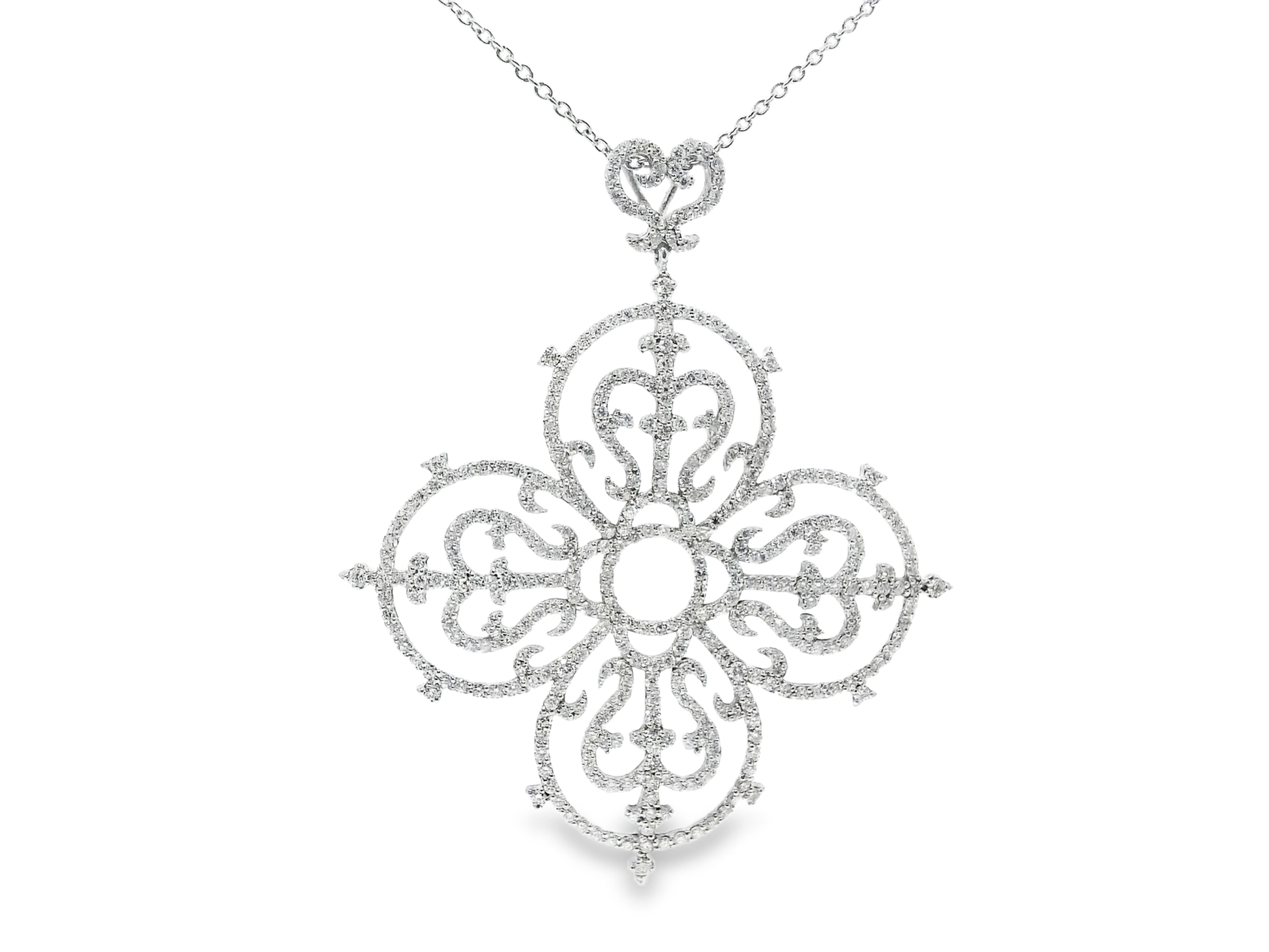 3.00ct diamond cross pendant in 14k white gold – Niara