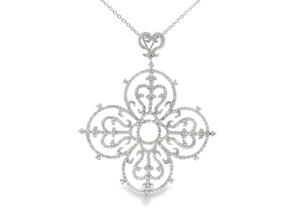 3.00ct diamond cross pendant in 14k white gold – Niara