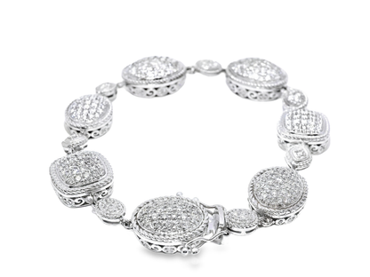 4.95CT Diamond Fashion Bracelet 14k White Gold