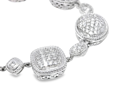 4.95CT Diamond Fashion Bracelet 14k White Gold