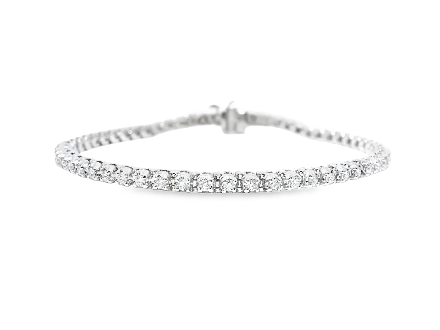 2.36CT Diamond Tennis Bracelet 14k White Gold