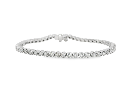 1.20CT Diamond Tennis Bracelet 14k White Gold