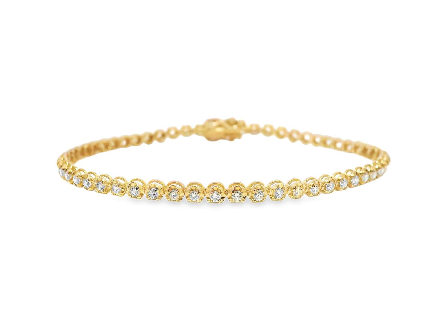 1.32CT Diamond Bracelet 14k Rose Gold