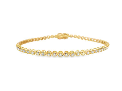 1.32CT Diamond Bracelet 14k Rose Gold
