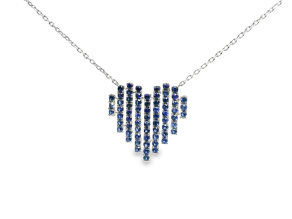 1.05ct sapphire heart pendant in 14k white gold – Niara